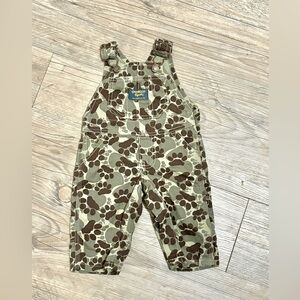 OVERALLS‎ OSHKOSH BROWN GRAY CAMOUFLAGE 3 MONTH COTTON POCKETS